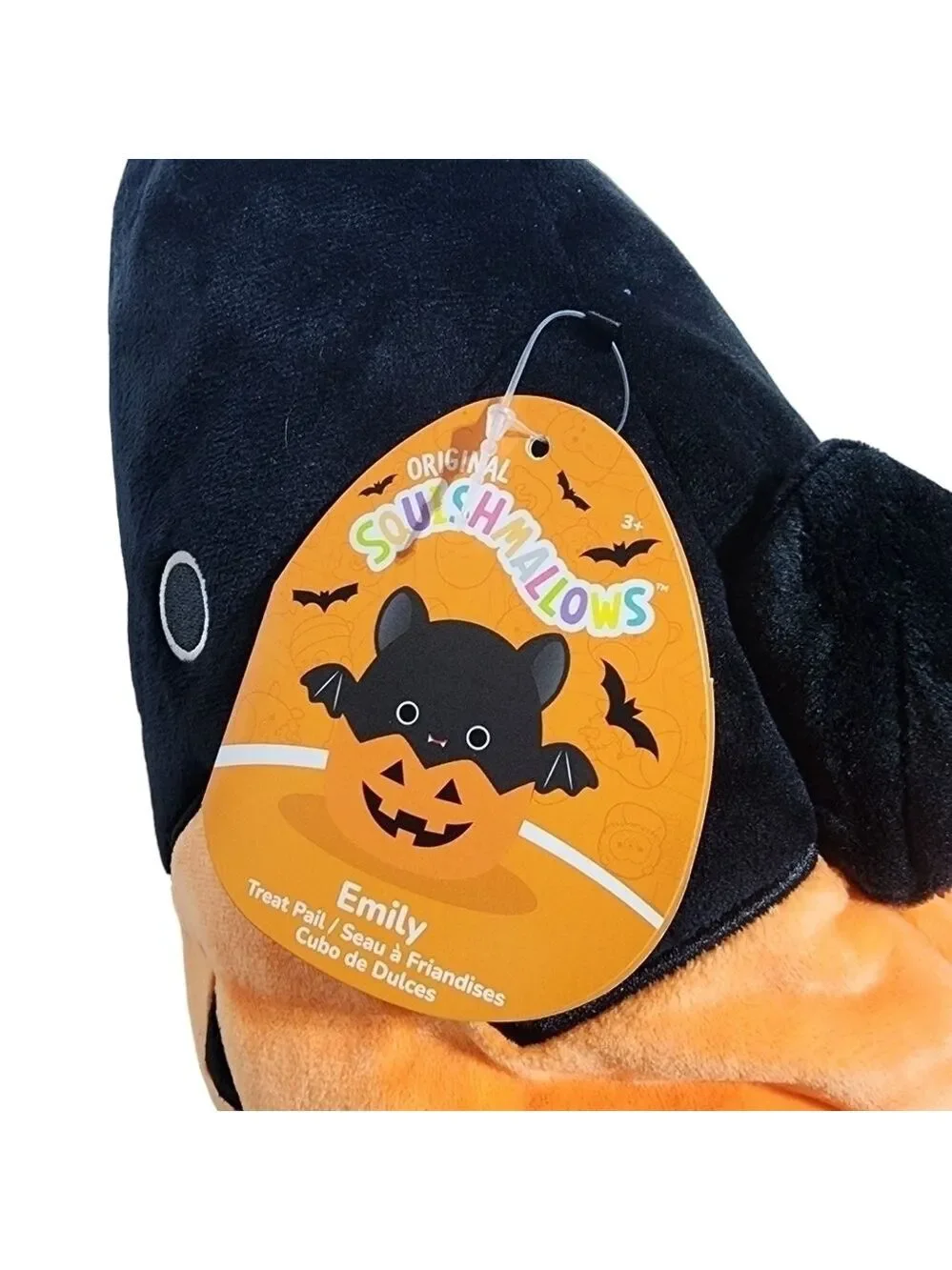 Nwt Emily Bat Squishmallows treat pail Halloween bag bat in pumpkin